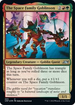 The Space Family Goblinson (Galaxy Foil) card from Unfinity