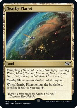 Nearby Planet (Galaxy Foil) card from Unfinity
