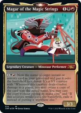 Magar of the Magic Strings (Showcase) (Galaxy Foil) card from Unfinity