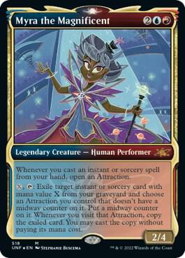 Myra the Magnificent (Showcase) (Galaxy Foil) card from Unfinity