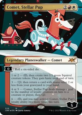Comet, Stellar Pup (Borderless) (Galaxy Foil) card from Unfinity