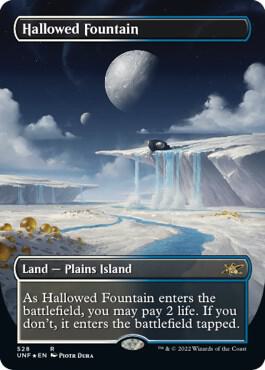Hallowed Fountain (Borderless) (Galaxy Foil) card from Unfinity