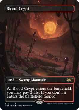 Blood Crypt (Borderless) (Galaxy Foil) card from Unfinity