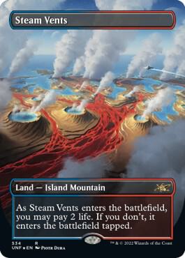 Steam Vents (Borderless) (Galaxy Foil) card from Unfinity