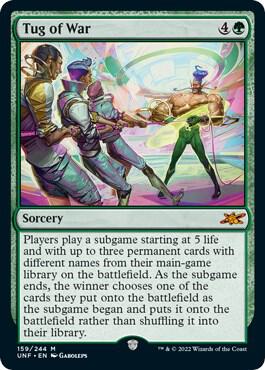 Tug of War card from Unfinity