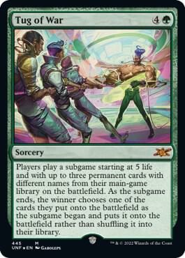 Tug of War (Galaxy Foil) card from Unfinity