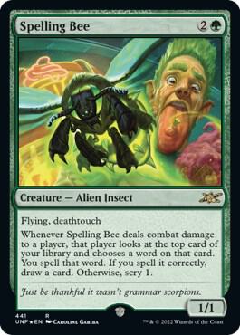 Spelling Bee (Galaxy Foil) card from Unfinity