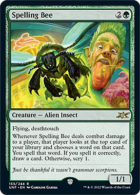 Spelling Bee card from Unfinity