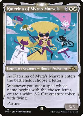 Katerina of Myra's Marvels (Showcase) card from Unfinity