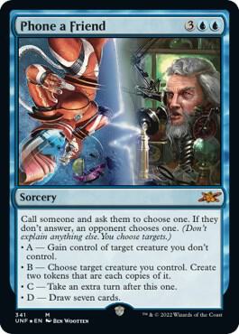 Phone a Friend (Galaxy Foil) card from Unfinity
