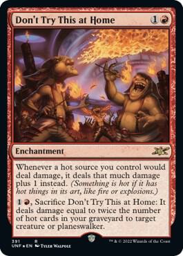 Don't Try This at Home (Galaxy Foil) card from Unfinity