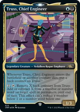 Truss, Chief Engineer (Showcase) (Galaxy Foil) card from Unfinity