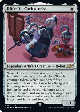 D00-DL, Caricaturist (Galaxy Foil) card from Unfinity