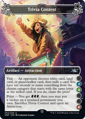 Trivia Contest (2-3-6) card from Unfinity