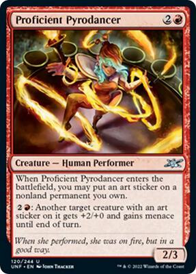 Proficient Pyrodancer card from Unfinity