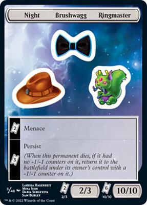 Night Brushwagg Ringmaster card from Unfinity
