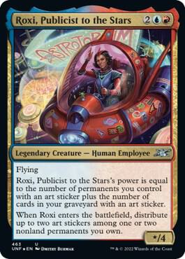 Roxi, Publicist to the Stars (Galaxy Foil) card from Unfinity