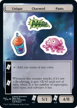 Unique Charmed Pants card from Unfinity