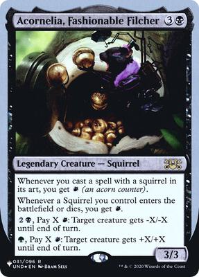 Acornelia, Fashionable Filcher card from The List Reprints