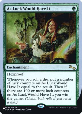 As Luck Would Have It card from The List Reprints
