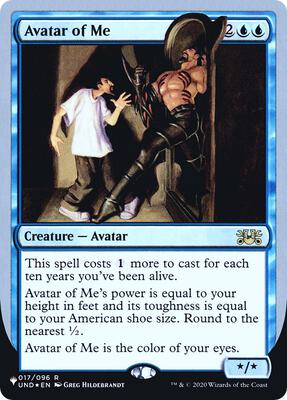 Avatar of Me card from The List Reprints