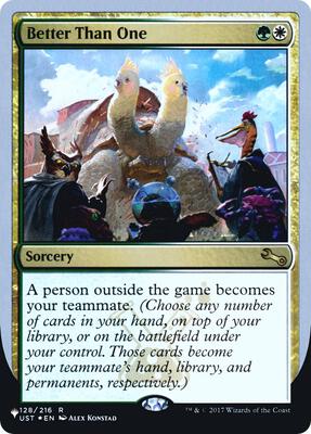 Better Than One card from The List Reprints