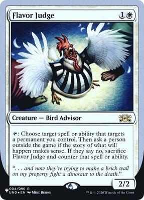Flavor Judge card from The List Reprints