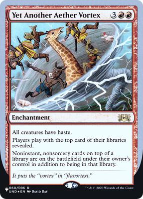 Yet Another Aether Vortex card from The List Reprints