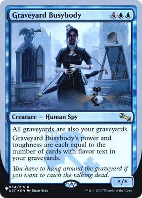 Graveyard Busybody card from The List Reprints