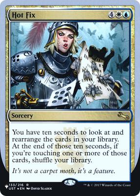 Hot Fix card from The List Reprints
