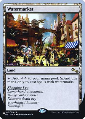 Watermarket card from The List Reprints