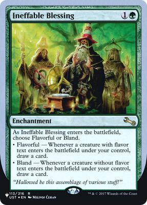 Ineffable Blessing (A) card from The List Reprints