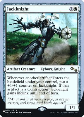 Jackknight card from The List Reprints
