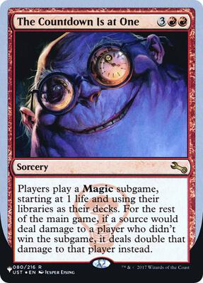 The Countdown Is at One card from The List Reprints
