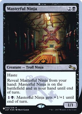 Masterful Ninja card from The List Reprints