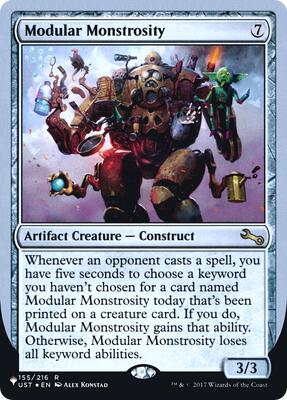 Modular Monstrosity card from The List Reprints