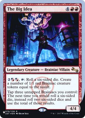 The Big Idea card from The List Reprints