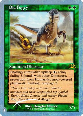 Old Fogey card from The List Reprints