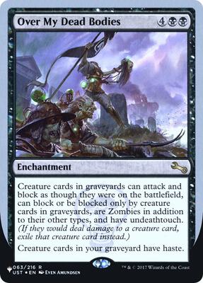Over My Dead Bodies card from The List Reprints