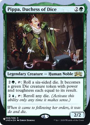 Pippa, Duchess of Dice card from The List Reprints