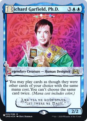 Richard Garfield, Ph.D. card from The List Reprints