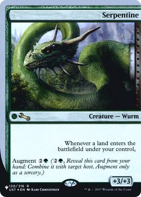 Serpentine card from The List Reprints