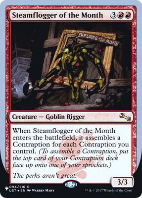 Steamflogger of the Month card from The List Reprints