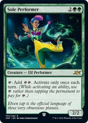 Sole Performer card from Unfinity