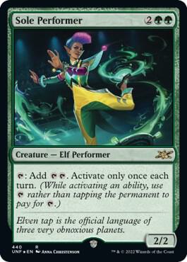 Sole Performer (Galaxy Foil) card from Unfinity