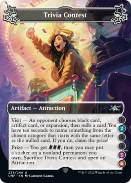 Trivia Contest (2-5-6) card from Unfinity
