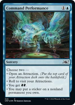 Command Performance (Galaxy Foil) card from Unfinity