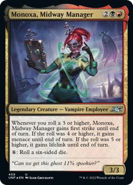 Monoxa, Midway Manager (Galaxy Foil) card from Unfinity