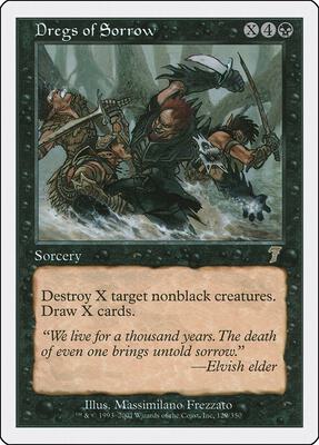 Dregs of Sorrow card from 7th Edition