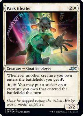 Park Bleater card from Unfinity